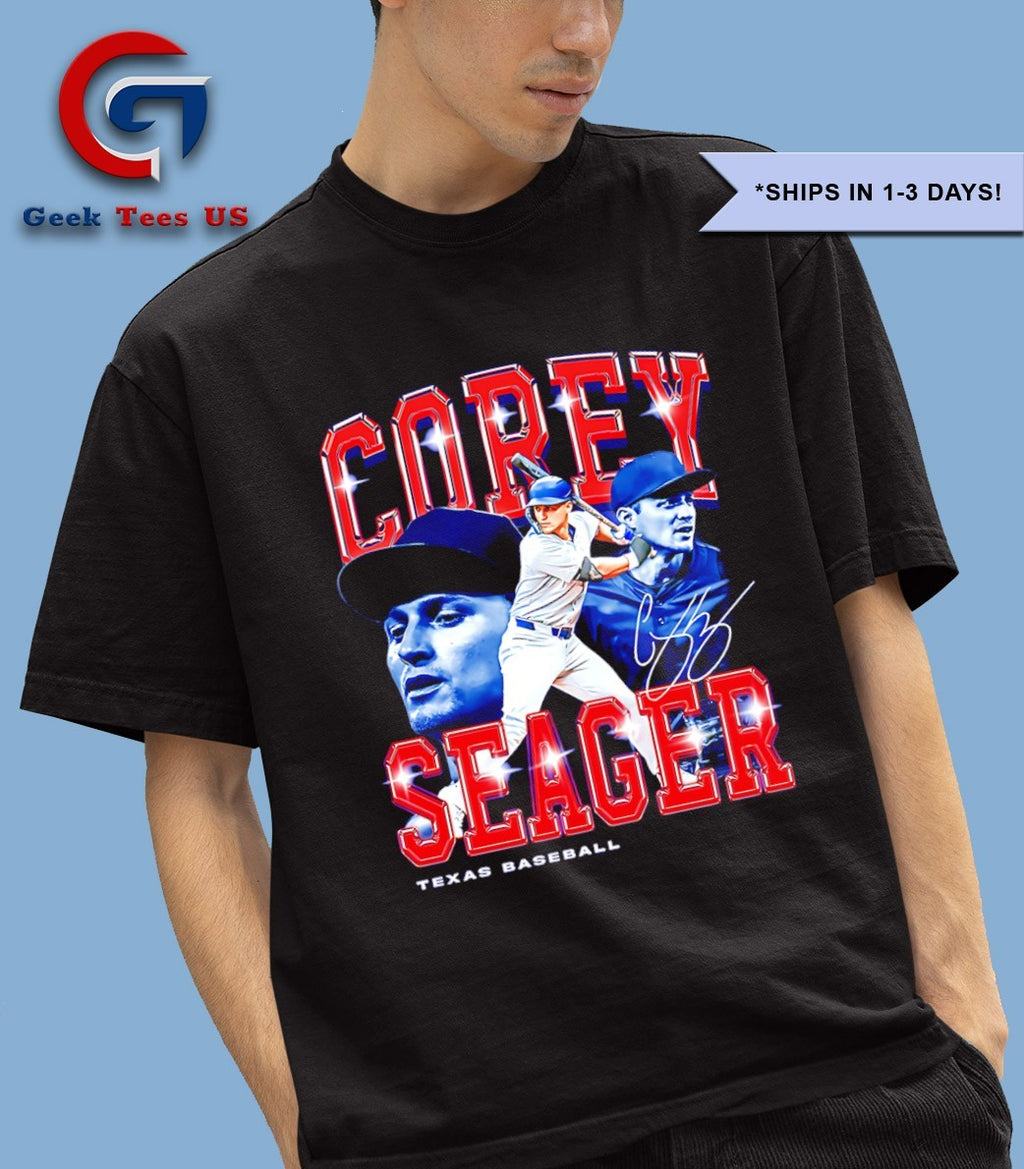 Corey Seager Texas Rangers baseball flair signature retro shirt