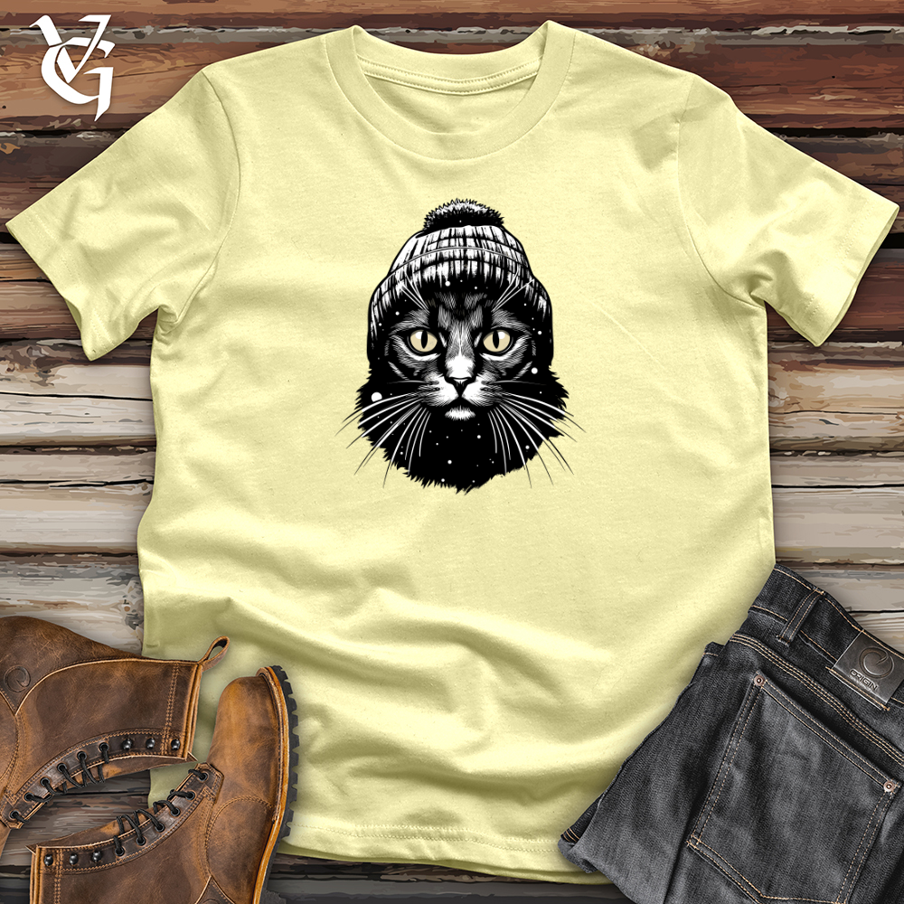 Vintage Beanie Black Cat 02 Softstyle Tee