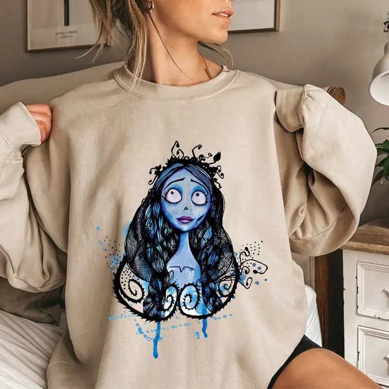 Corpse Bride Sweatshirt, Horror Movie Shirt, 90S Corpse Bride Tee Shirt, Emilyy Bride Shirt, Vintage Spooky Halloween...