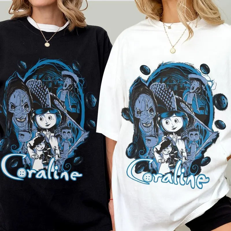Corraline In Another Place Shirt, Horror Corraline movies, Horror Character Shirt, Halloween Crewneck...