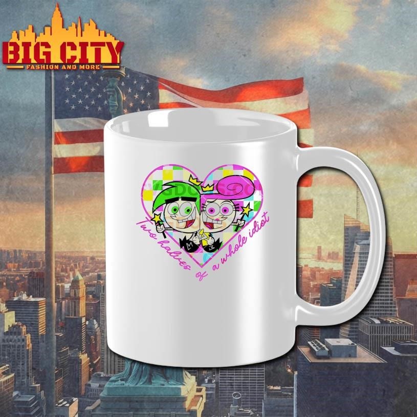 Cosmo And Wanda Two Halves Of A Whole Idiot Cartoon Couple Heart Shirt