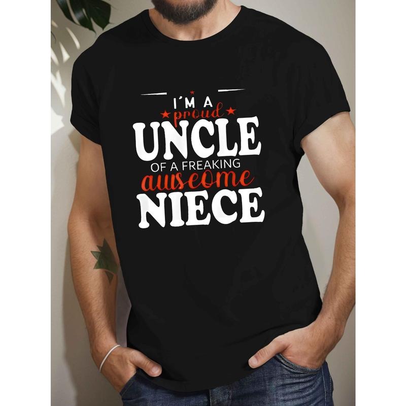 [Cotton Crew Neck Tee] Geometric Pattern Cotton Crew Neck T-Shirt - Men's Casual Regular Fit for Summer