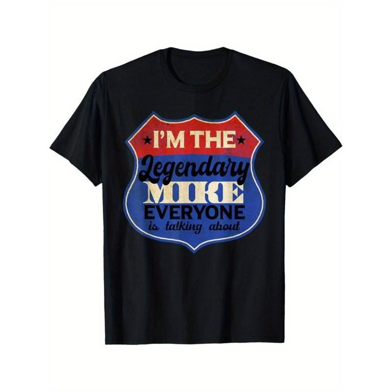 [Cotton Graphic Tee] 100% Cotton Legendary Mike Graphic Tee | Casual & Sporty Round Neck T-Shirt for Men and Women...