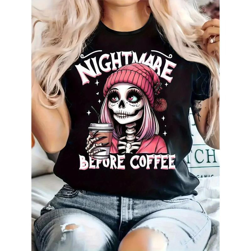 Cotton Short Sleeve T-Shirt Plus Size's Casual Graphic T-Shirt