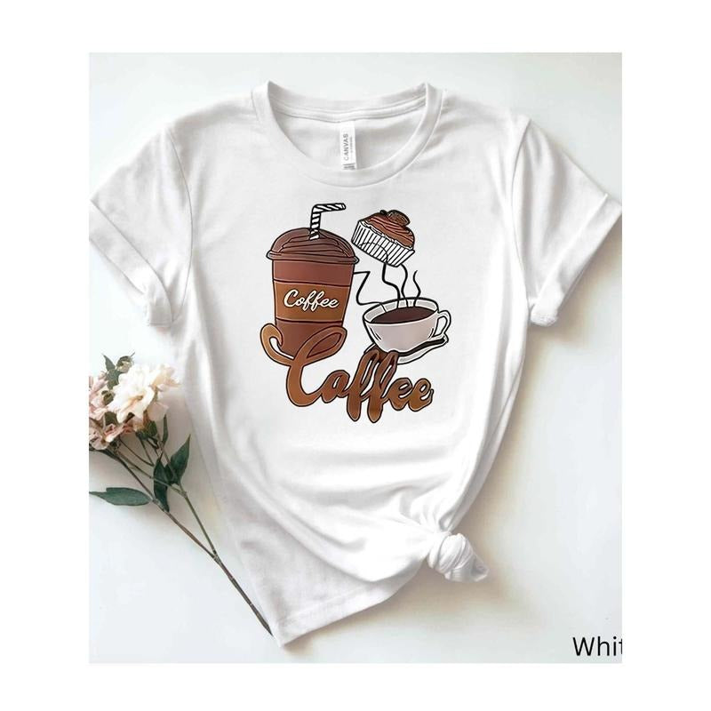 "Cotton White Women's T - Shirt: Another Charming Coffee Design" Hoodie, Sweatshirt | UrbanDripWear.com