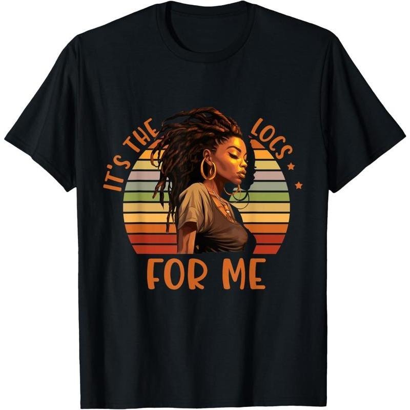 Cotton(pure) It's the Locs For Me Afro Hair Black American African Girl T-Shirt Hoodie, Sweatshirt | UrbanDripWear.com