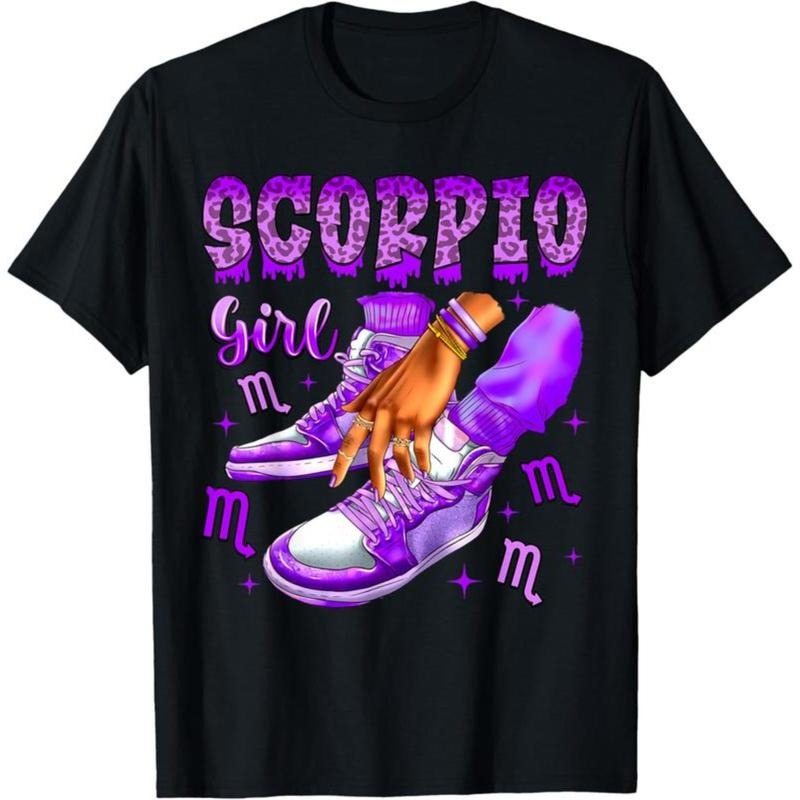 Cotton(pure) Scorpio Girl Birthday Women Sneakers Zodiac Sign T-Shirt Hoodie, Sweatshirt | UrbanDripWear.com