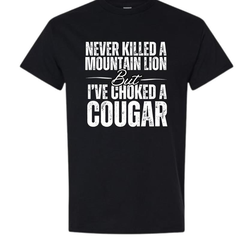 Cougar Shirt by Gildan Soft Style Tee - Thecollarco- Black - white Graphic Design for Men and Women