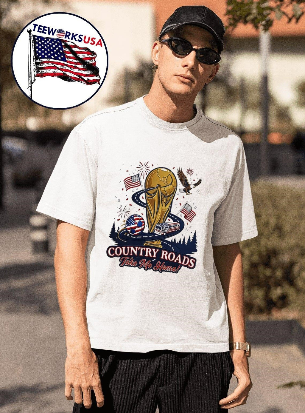 Country Roads Take Me Home USA Soccer World Cup Trophy Shirt