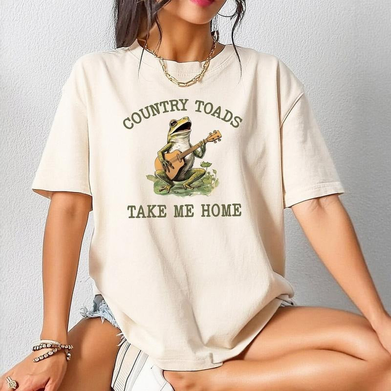 Country Toads Take Me Home T-shirt, Animal Lover Gift, Funny Silly Shirt, Meme Shirt, Funny Frog Shirt Hoodie, Sweatshirt