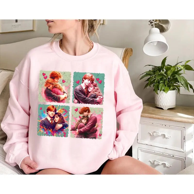 Couple Magical Wizard School Sweatshirt, HP fans Shirt, Valentine gift Hoodie | UrbanDripWear.com