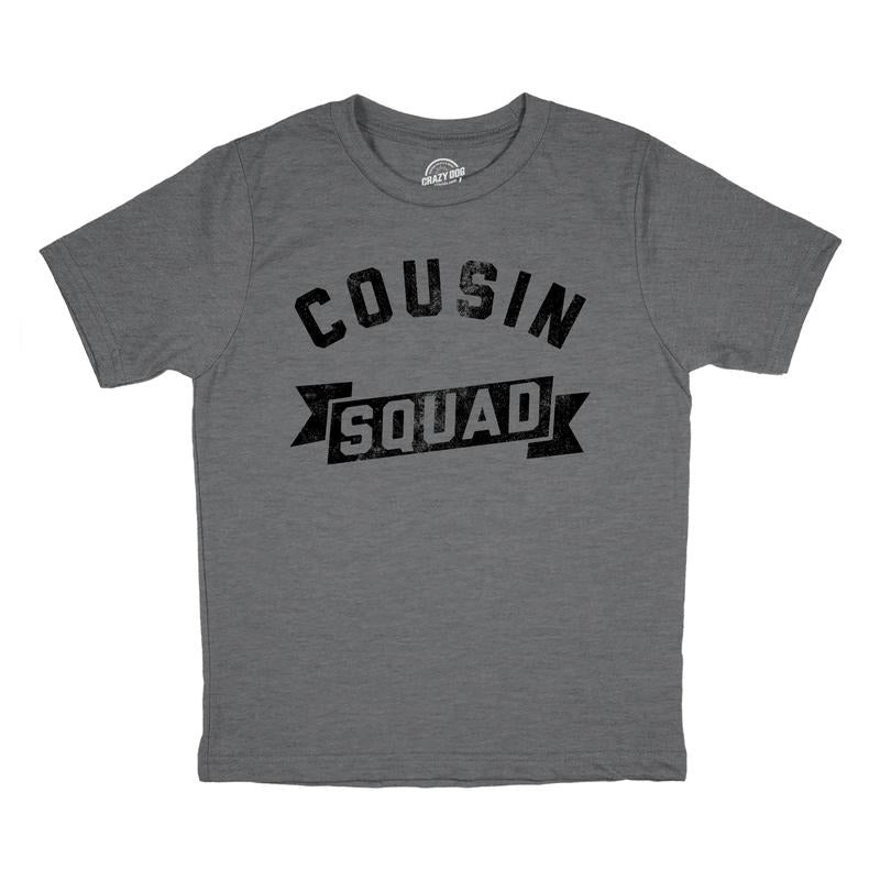 Cousin Squad Youth T Shirt Funny Family Reunion Tee For Kids Funny T Shirts Funny Sarcastic Short Sleeve Novelty Tees for...