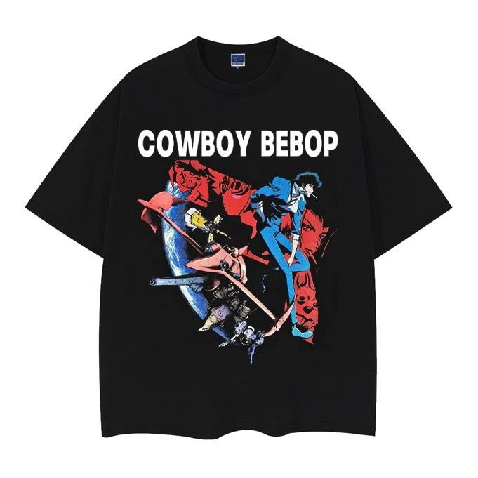 Cowboy Bebop "Spike Spiegel" Heavyweight Vintage Tee 100% Cotton OVERSIZED Anime T-shirt Menswear Top Casual Streetwear...