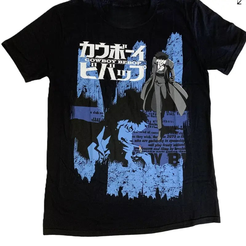 Cowboy Bebop Spike Anime Opening Credits Adult T-Shirt Hoodie, Sweatshirt | UrbanDripWear.com