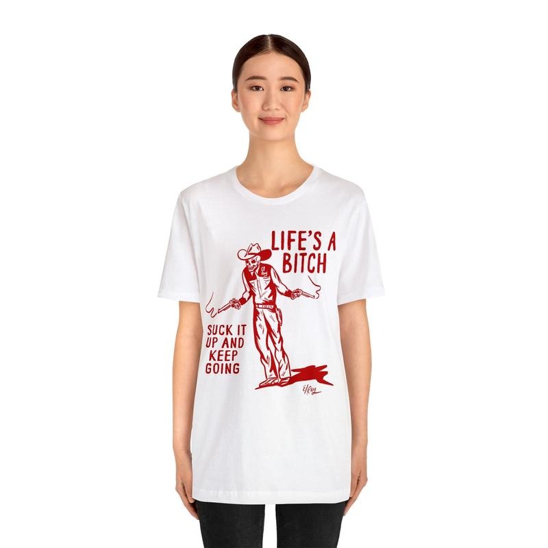 Cowboy Life El Ray Art Unisex Jersey Short Sleeve Tee, Vintage Cowgirl Shirt, Vintage Western Fashion, Women Trendy...