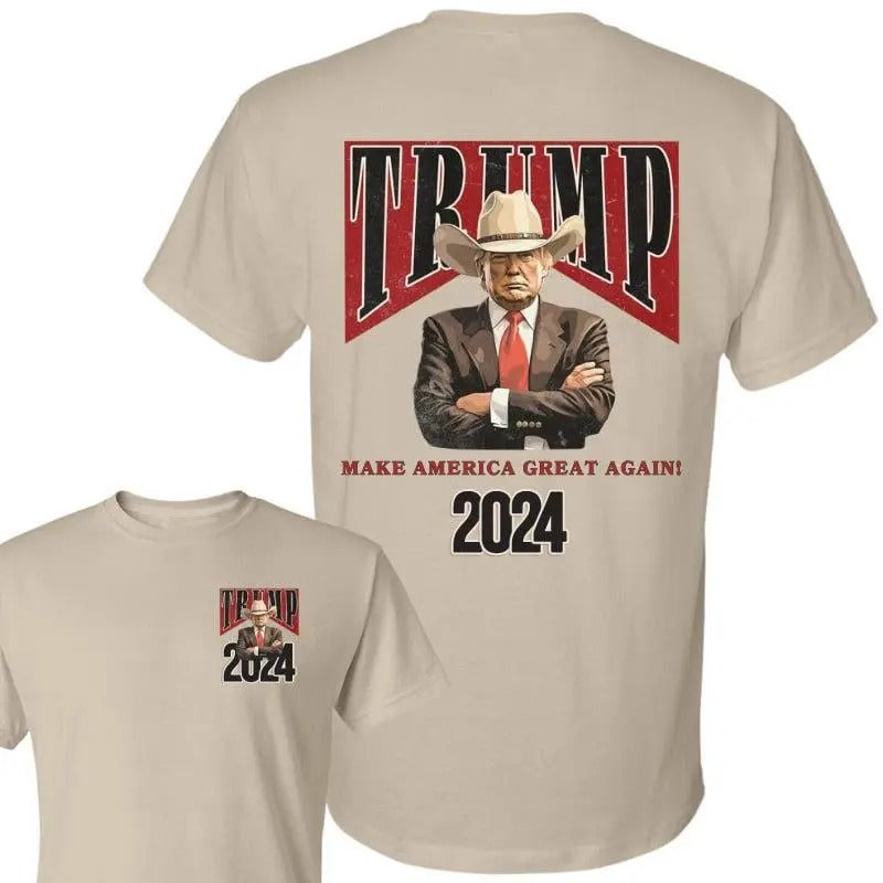 Cowboy Western Make America Great Trump Daddy New T-shirt - 2 Side - Unisex - Multiple Style Options - Celebrity Style