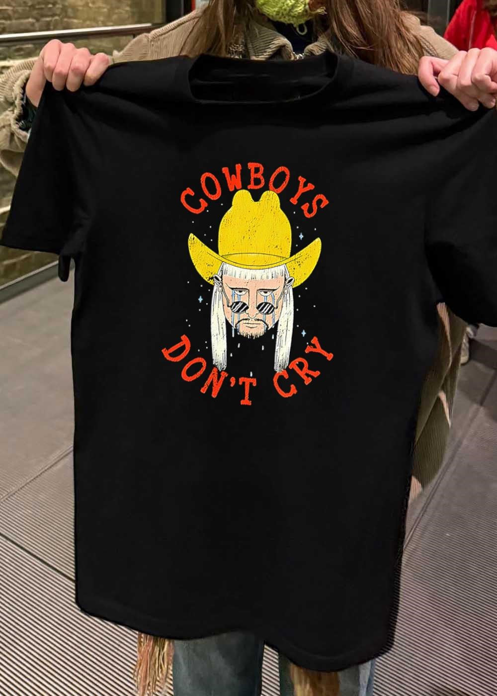 Cowboys Dont Cry Crying Man With Cowboy Hat shirt