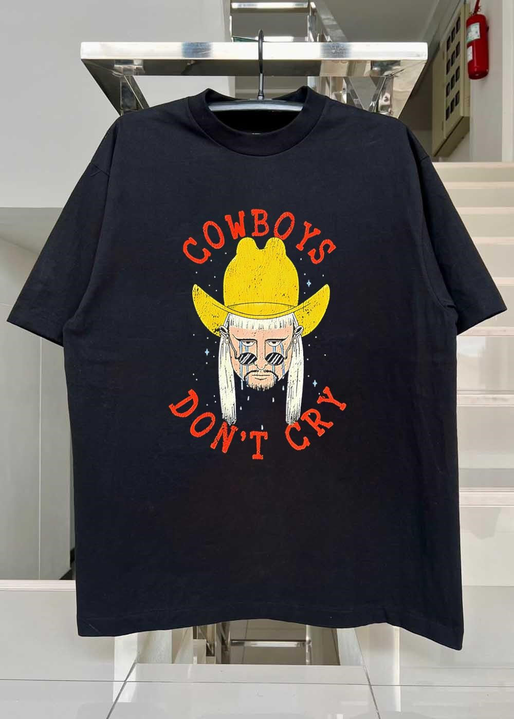 Cowboys Dont Cry Crying Man With Cowboy Hat shirt