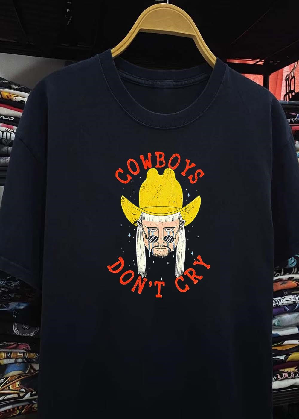 Cowboys Dont Cry Crying Man With Cowboy Hat shirt