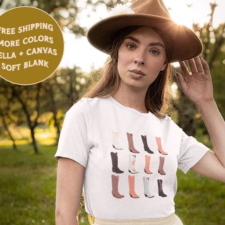 Cowgirl Boots Shirt - Country Concert Tee - Western Graphic Tee for Women - Cute Country Shirts - Cowgirl Shirt - Western