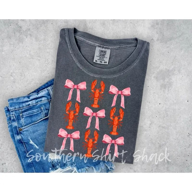 Crawfish & Bows t shirt | pepper comfort colors shirt | crawfish season t shirt Hoodie, Sweatshirt | UrbanDripWear.com