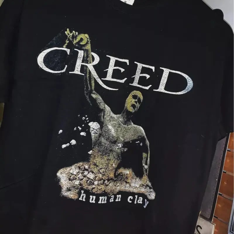 Creed band Human Clay Tour graphic black Shirt unisex men women Cotton Unisex Tshirt Hoodie, Sweatshirt | UrbanDripWear.com