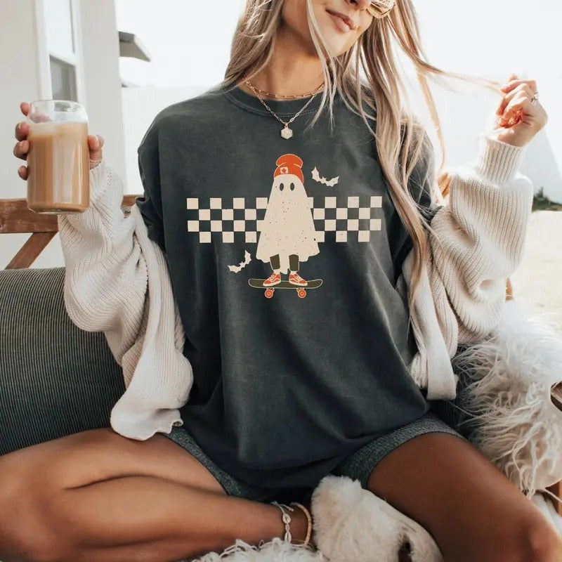Creep It Real Halloween Shirt Cute Ghost Halloween, Spooky Season Party Shirt Cute Boo Halloween Fan Gift Shirt Hoodie,...