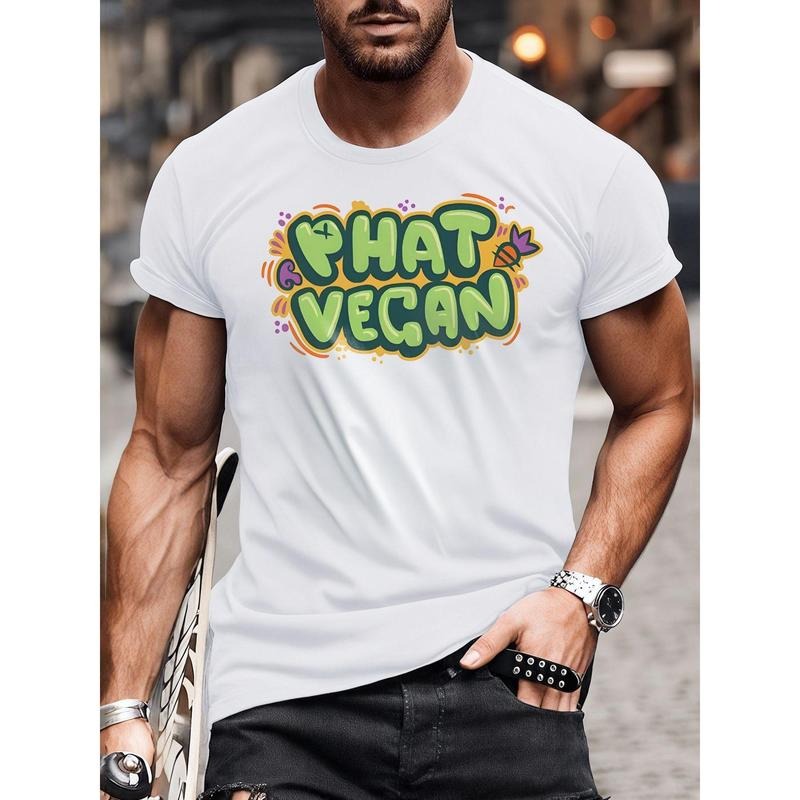 Crew-neck T-shirt, simple fashion, vegetarian, men's short-sleeved top Made in USA Hoodie, Sweatshirt | UrbanDripWear.com