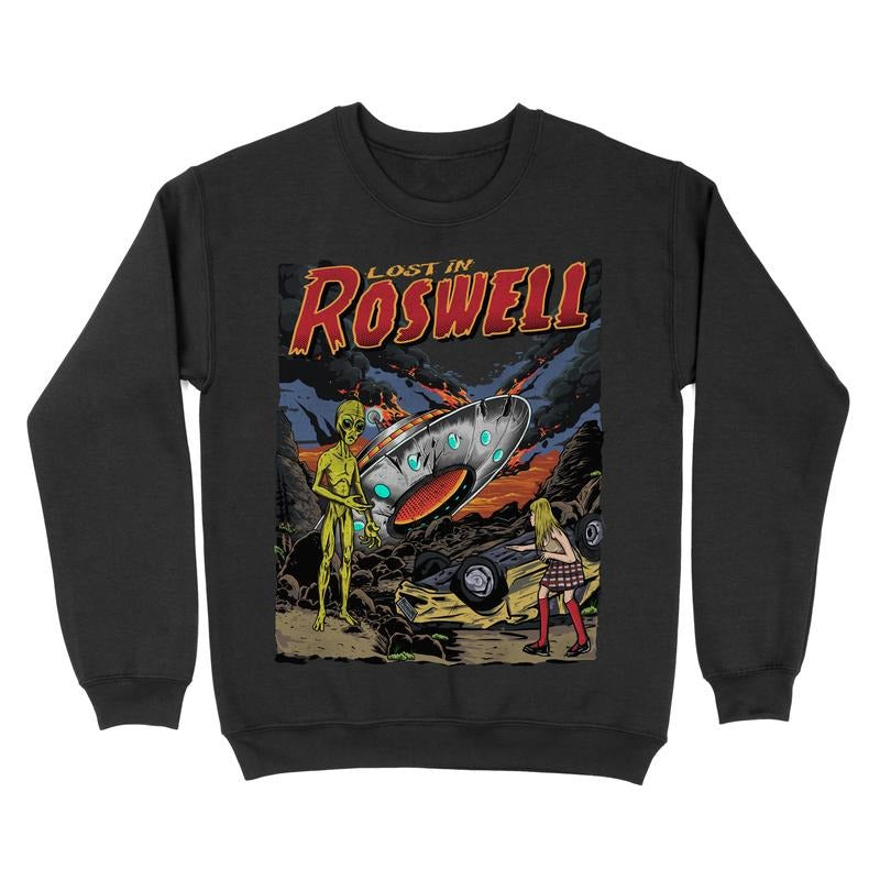 Crewneck Sweatshirt - Lost In Roswell Graphic T-Shirts, Hoodie | UrbanDripWear.com