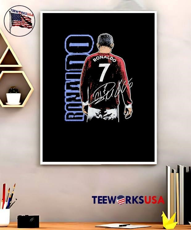 Cristiano Ronaldo Signature Back View Manchester United Shirt