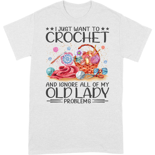 Crochet Old Lady Problems T-Shirt HWA151