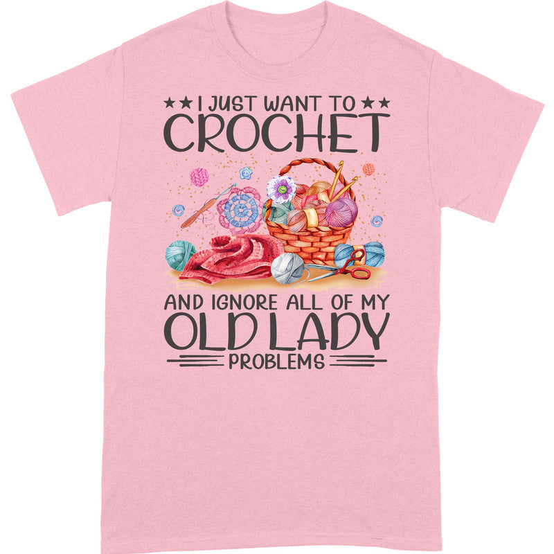 Crochet Old Lady Problems T-Shirt HWA151