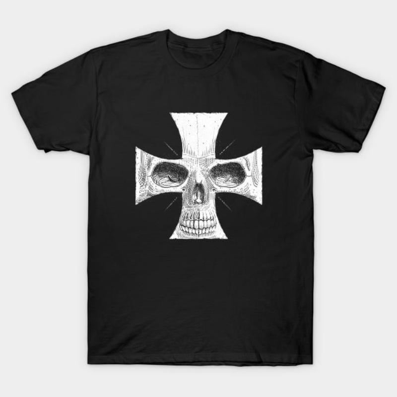 Cross & Skull T-Shirt - Edgy Faith Inspired Design Hoodie, Sweatshirt | UrbanDripWear.com