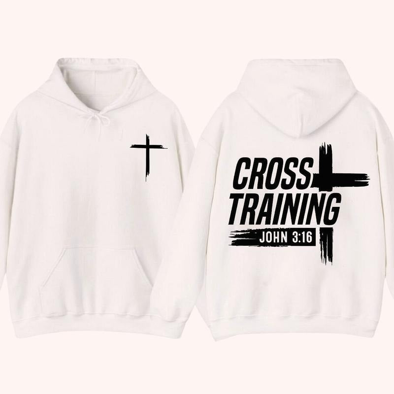 Cross Training John 316 2 Sided Graphic Hoodie Casual Fleece Fabric Hooded Sweatshirt Trendy Tops for Women for Men,...