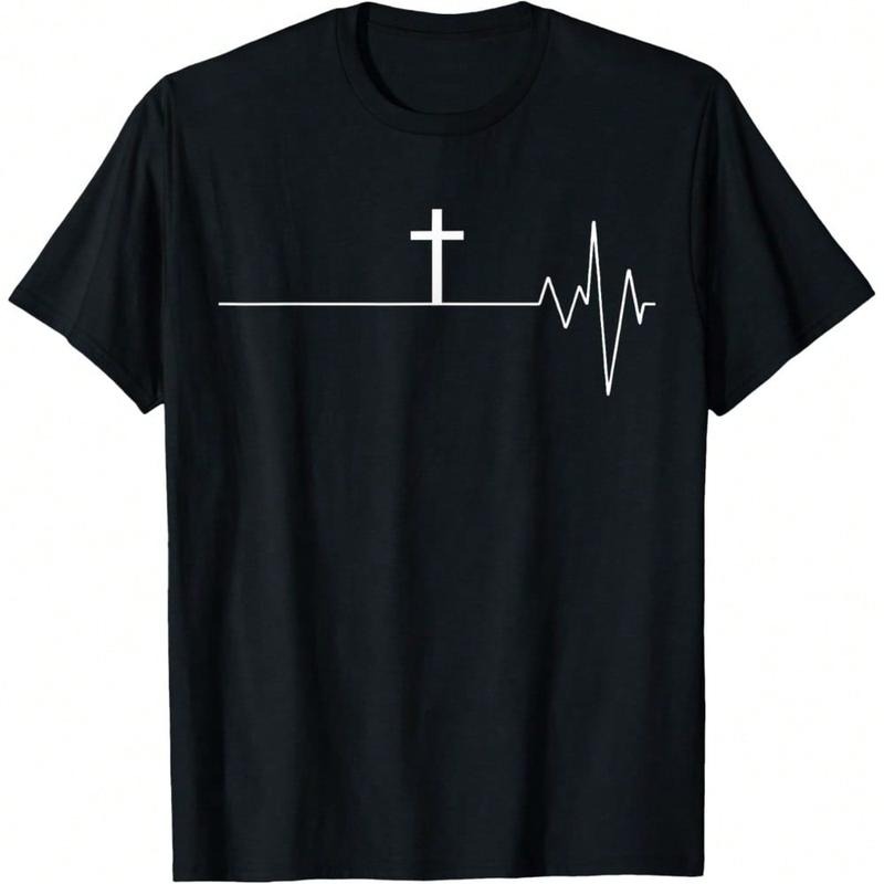 Cross Your Heart T-Shirt - Christian T-Shirt Heart Beat T-Shirt,Unisex Soft Fabric, Breathable, Comfortable Casual...
