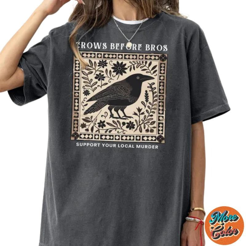 Crows Before Bros Support Local Murder Movie Vintage Shirts, Cotton Unisex T-Shirt, Crew Neck, Size S- 3XL, Menswear Top,...