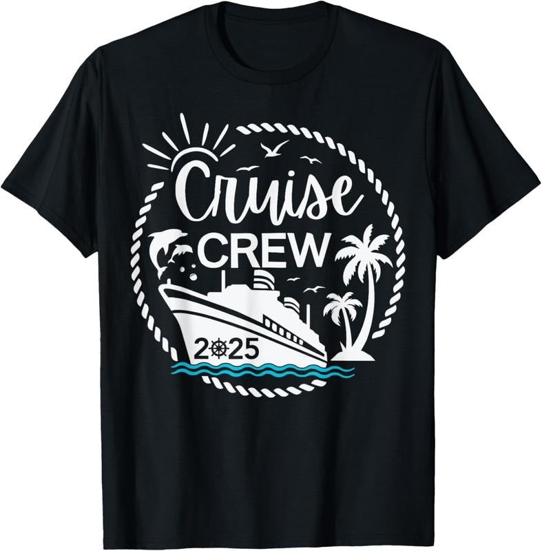 Cruise Crew 2025 Sailing Family Friends Vacation Matching T-Shirt Cotton Menswear Hoodie, Sweatshirt | UrbanDripWear.com