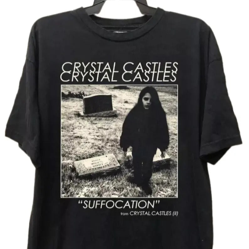 Crystal Castles 90s Music Band T-Shirt Unisex Classic Graphic Tee Hoodie, Sweatshirt | UrbanDripWear.com