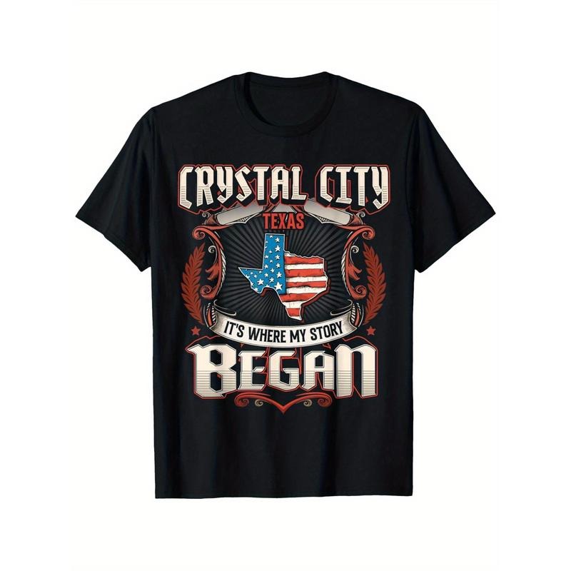 Crystal City Texas USA Flag Independence Day T-Shirt