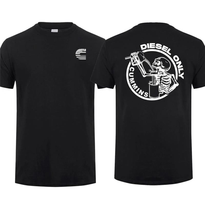 Cummins Power 2-sided T-shirt Men Cotton Tee, Menswear Car Parts Short Sleeve Hoodie, Sweatshirt | UrbanDripWear.com