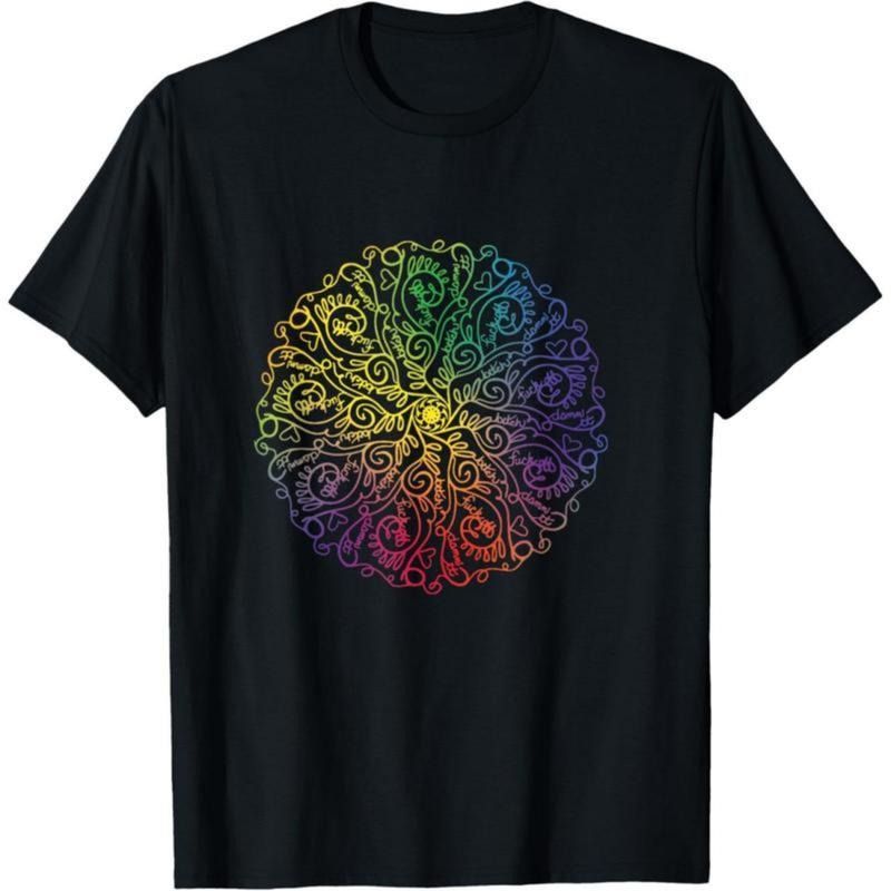 Curse Word Mandala Graphic Tees T Shirt for Women T-Shirt made in usa Hoodie, Sweatshirt | UrbanDripWear.com