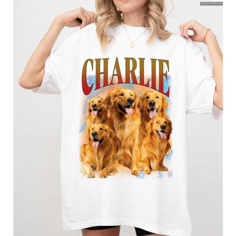 Custom Comfort Dog Shirt, Pet Photo And Name, 90s Shirt, Dog Lover Gift, Bootleg Rap Dog Tee, Custom Retro Pet Shirt ,...