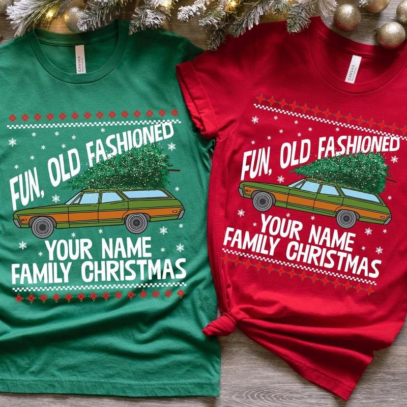 Custom Family Christmas Shirt: Fun Old Fashioned Matching Tee Hoodie, Sweatshirt | UrbanDripWear.com