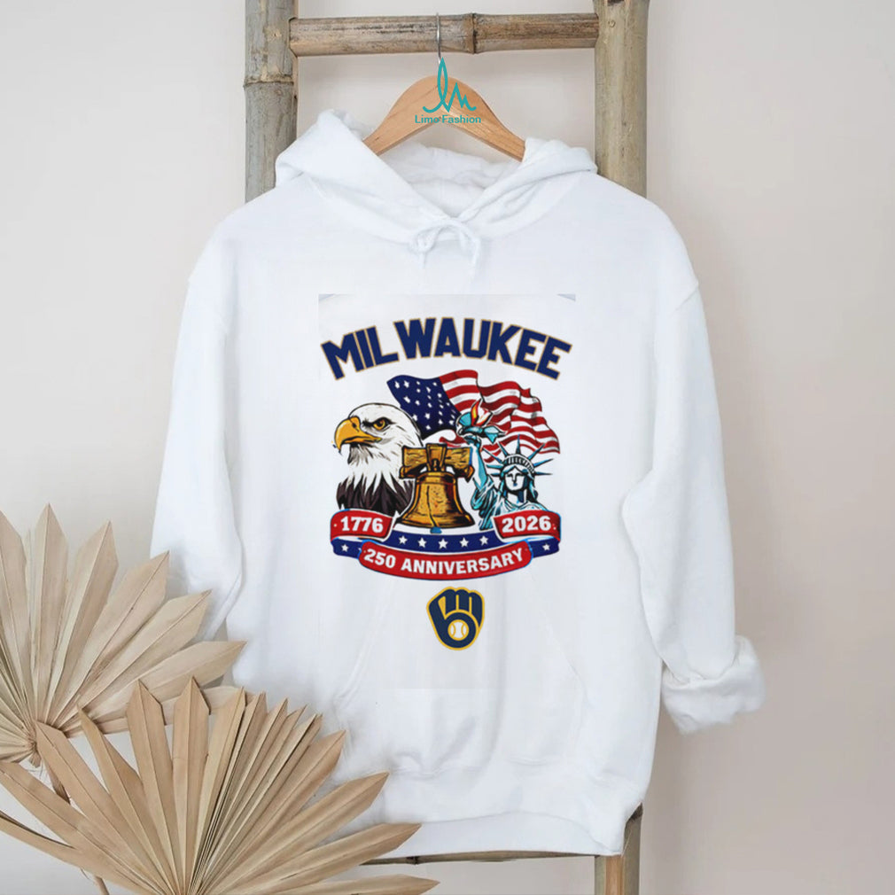 Custom Milwaukee Brewers 250th Anniversary American Heritage Baseball Jersey T Shirt
