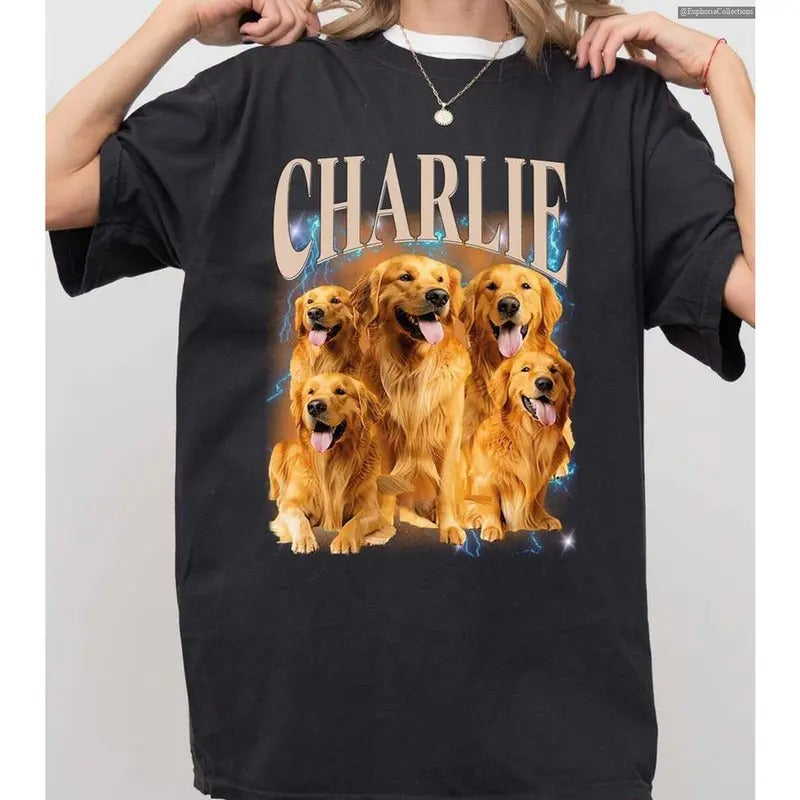 Custom Pet Cat Dog Shirt, Sweater, Hoodie, Personalized Pet Photo And Name 90s Shirt, Pet Lover Gift, Bootleg Rap Dog...