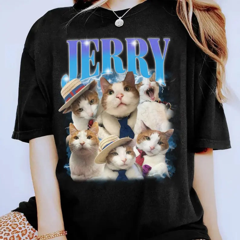 Custom Photo Cat Bootleg 90s Shirt, Custom Bootleg Rap Tee Shirt, Custom Pet Photo Your Own Bootleg Shirt, Change Design...