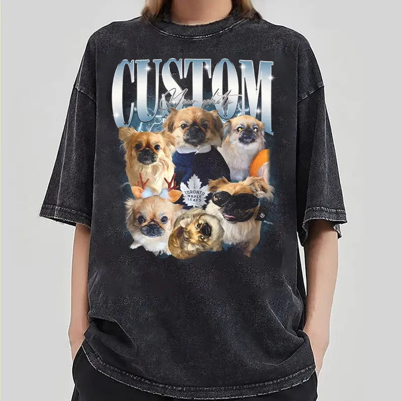 Custom Photo Dog Bootleg 90s Shirt, Custom Bootleg Rap Tee Shirt, Custom Pet Photo Your Own Bootleg Shirt, Change Design...