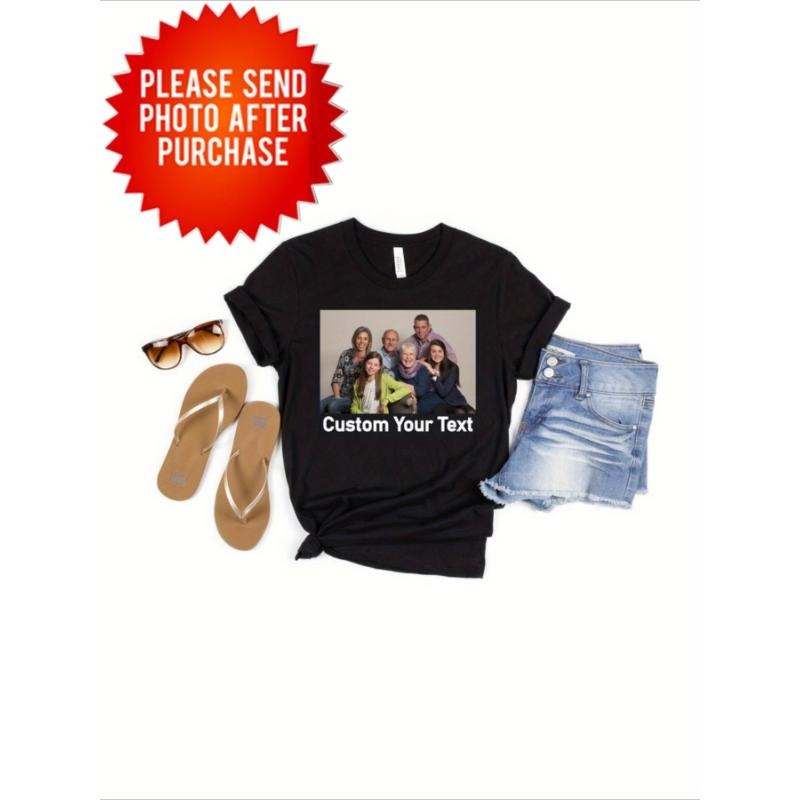 Custom Photo Tshirt, Custom Family Picture T-shirt, Custom My Pet Photo Shirt, Personalized Family Picture Tee, Custom...