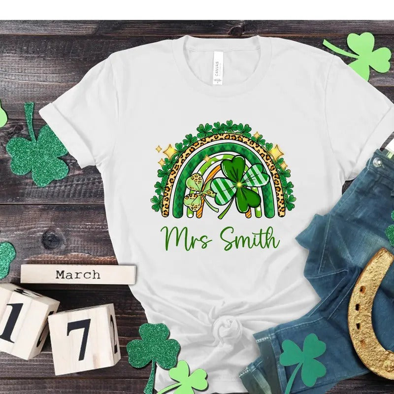 Custom St Patricks Day Teacher Shirt, Custom Teacher Shirt, St Patricks Day T-Shirt, T-Shirt, Teacher Gift Hoodie, Sweatshirt
