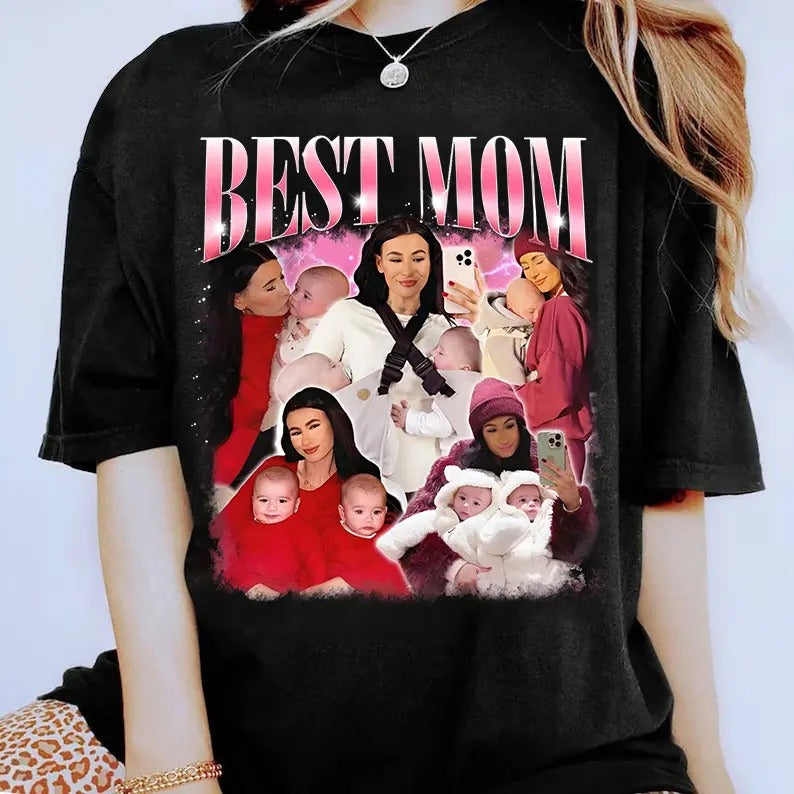 Custom Vintage Bootleg Mom T-Shirt, Custom Family Bootleg Rap Tee, Best Mom Bootleg Graphic Shirt, Custom Mom Shirt,...